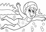Swimmer Coloring Pages Print sketch template