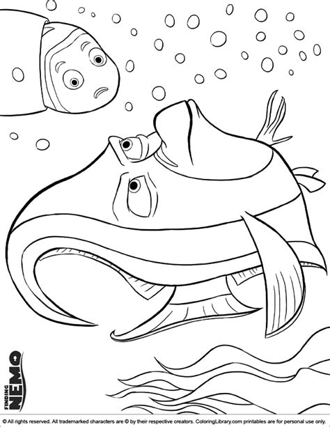 finding nemo printable page coloring library