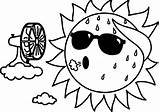 Hot Coloring Summer Sun Too Kids Wecoloringpage sketch template