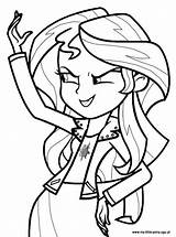Coloring Equestria Girls Pony Little Sunset Pages Shimmer Printable sketch template