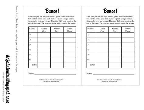 printable bunco score sheet printable word searches