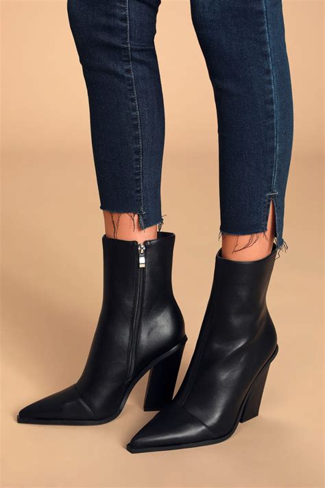 mirren 1 black pointed toe mid calf boots in 2020 mid calf boots