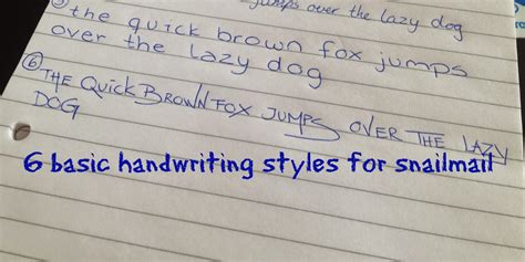 write pretty   basic handwriting styles  snailmail