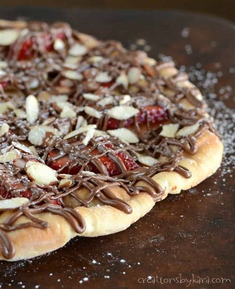 strawberry nutella pizza this scrumptious dessert pizza will make you feel like you are eating