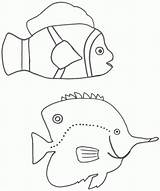 Fish Coloring Clown Printable Discus Cutouts Pages Print Tropical Clipart Color Library Popular Drawings sketch template