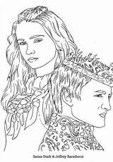 Coloring Thrones Game Pages Sansa Colouring Adult Joffrey Sheets Dragons Mother Christmas Printable Color Daenerys Print Targaryen Save Bullet Themes sketch template