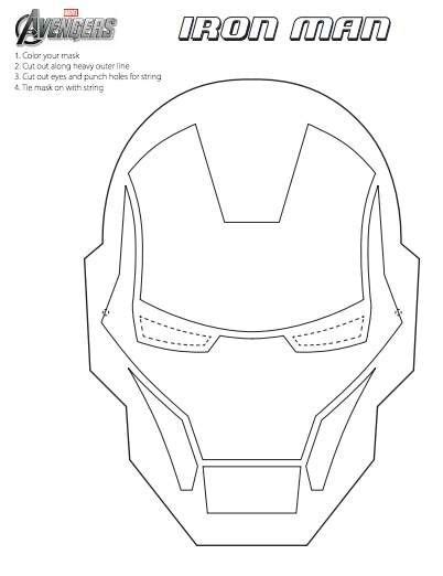 iron man mask template   template