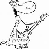 Guitar Dinosaur Coloring Pages Categories sketch template