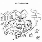 Fire Truck Coloring Pages Simple Line Drawing Printable Getdrawings Getcolorings Kids sketch template