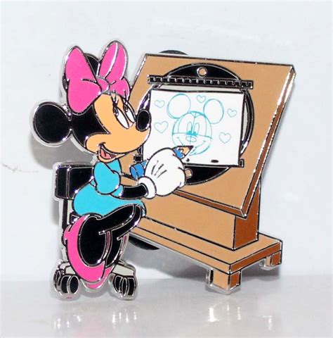 disneyland resort drawn to disney pin minnie mouse