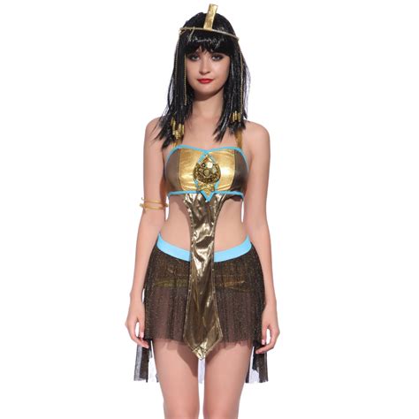 Sexy Queen Cleopatra Egyptian Goddess Costume Womens