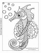 Seahorse Coloringhome Coloringiship Fish sketch template