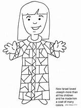 Bible Coloring Pages Joseph Coat Colors Testament Old Many Kids Crafts Preschool Robe His Craft Story School Printable Colorful Sunday sketch template