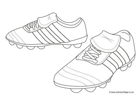 football boots colouring page