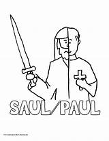 Saul Paul Coloring Apostle Pages Silas Para Saulo Damascus Bible School King Sunday Ananias Road Homeschool Kids Color Print Craft sketch template