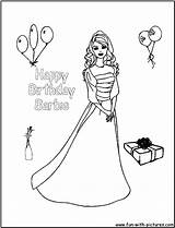 Barbie Coloring Birthday Pages Happy Printable Princess Cake Color Kids Print Colouring Pauper Barney Fun Book Template Sheets Popular Comments sketch template