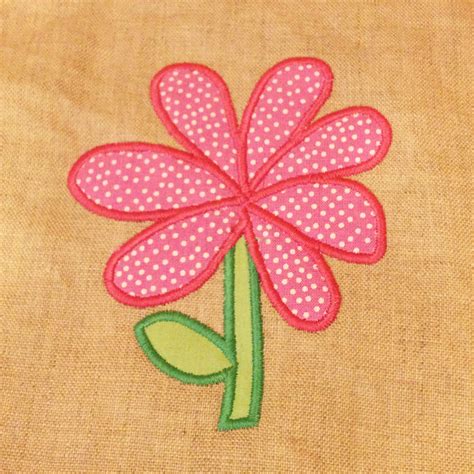 whimsical flower applique design  clothing  home decor   sizes simple modern bold