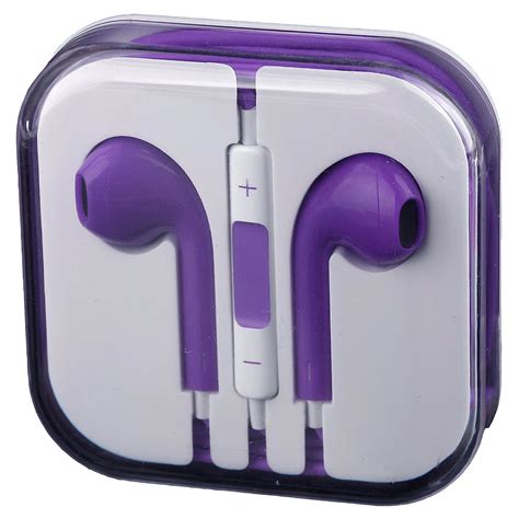 handsfree headphone earphone  mic  apple iphone    gs ipad ipod purple buy earphones