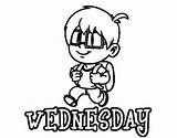 Wednesday Coloring Pages Week Days Wacky Colorear Para Colouring Color Monday Dibujo Print Printable Coloringcrew Getcolorings Miercoles Coloringhome Comments sketch template