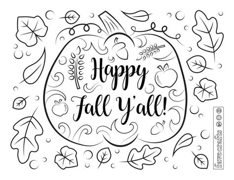 happy fall yall coloring page favecraftscom