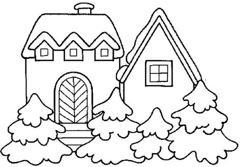 pictures  cartoon houses az coloring pages