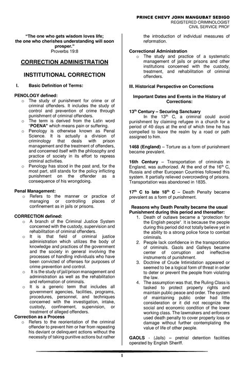 institutional   institutional corrections registered