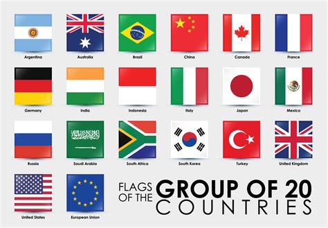 flags    countries vector illustration square shaped flags