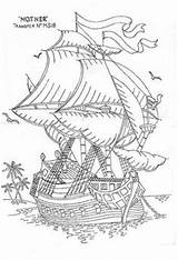 Coloring Pages Ship Pirate Colouring Realistic Adult Sailing Adults Ships Drawing Books Traditional Patterns Difficult Embroidery Printable Da Sheets Boyama sketch template