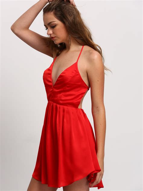spaghetti strap red dress dress yp