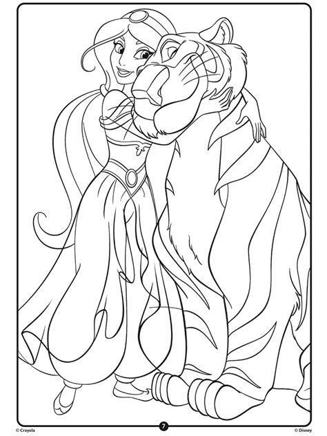 jasmine  genie coloring pages