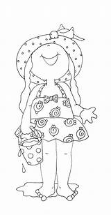 Digi Swim Stamps Dearie Dolls Girl Embroidery Stamp sketch template