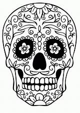 Coloring Adult Pages Skulls Popular sketch template