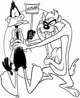 Devil Tasmanian Coloring Pages Taz Looney Tunes Cartoon Color Cartoons Daffy Duck Printable Mania Tazmanian Cliparts Coloriage Drawing Clip Strangles sketch template