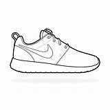 Nike Roshe Sketch Shoes Template Sketches Pages Coloring Behance Templates sketch template