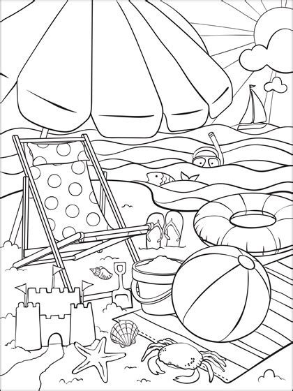 beach coloring page crayolacom