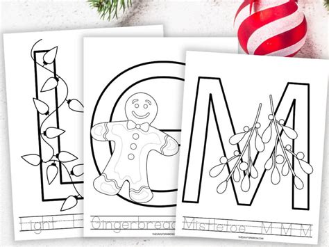 printable christmas alphabet coloring pages  preschoolers