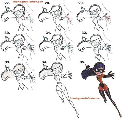 How To Draw Violet From The Incredibles Part 3 Of Drawing