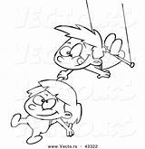 Trapeze Playing Toonaday sketch template