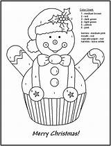 Gingerbread Cupcake Adding sketch template