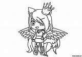Gacha Life Coloring Pages Club Angel Print Girls Collection Comments Wonder Big sketch template