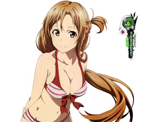 sword art online asuna yuuki hyper mega kawaiii bikini hd render v1 ors anime renders