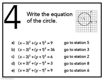 equations  circles worksheet answer key worksheet list
