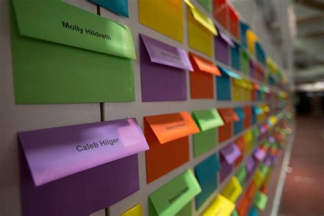 great social media ideas wall of envelopes with