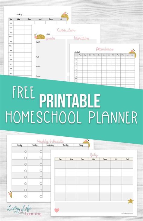 printable homeschool planner homeschool planner printable