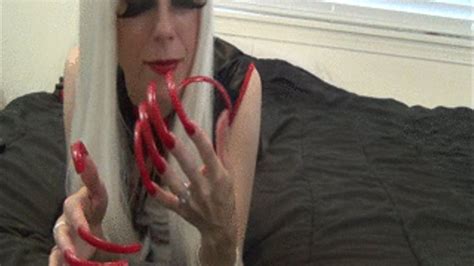 red curved nails request long sexy fingernails clips4sale