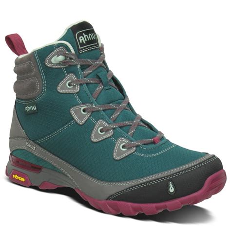 ahnu womens sugarpine mid waterproof hiking boots deep teal eastern mountain sports