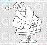 Laughing Outline Santa Coloring Illustration Rf Royalty Clipart Toon Hit sketch template