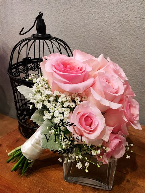 pink rose wedding bouquet  las vegas nv  florist
