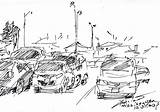 Parking Drawing Lot Sketch Haruni Ylli Drawings Sketches Paintingvalley Which sketch template