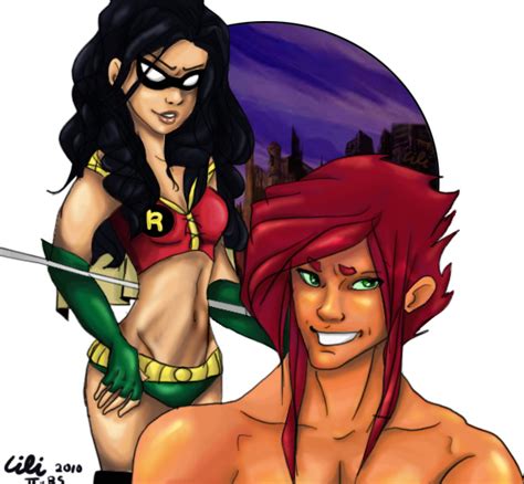 robin and starfire gender bender gender bender superhero